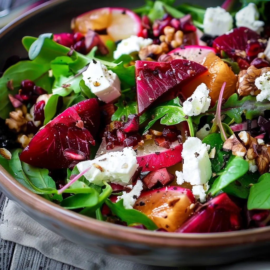 Rote Bete Salat mit Feldsalat