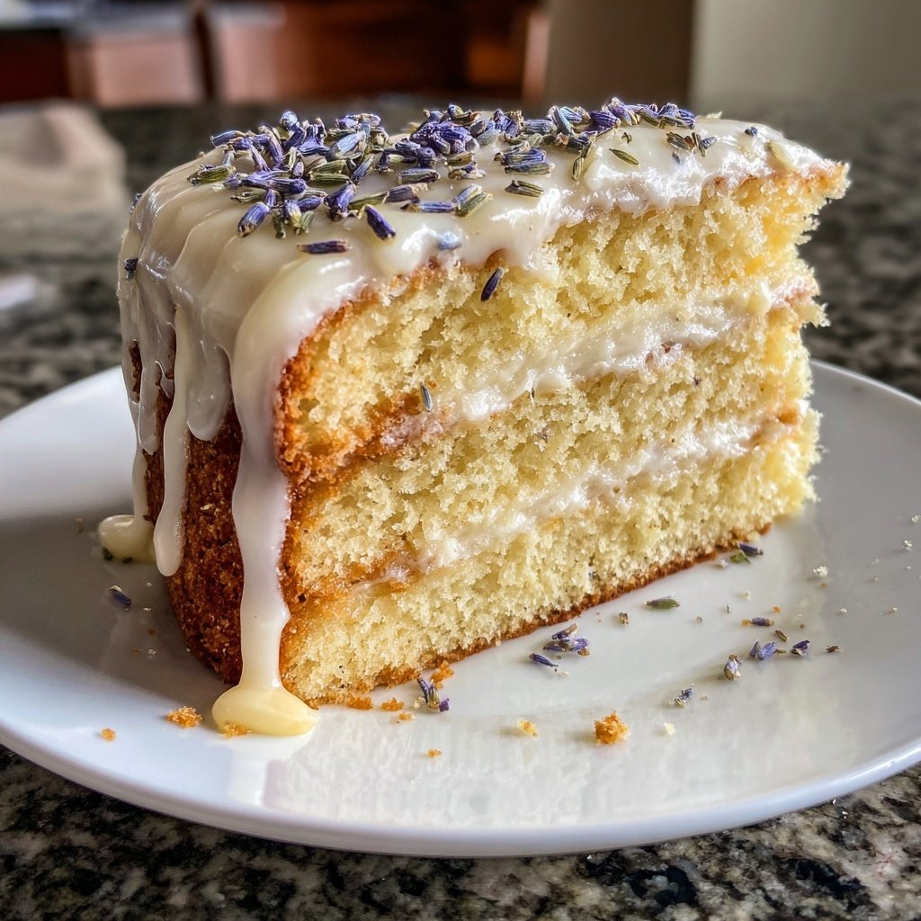 Lavendel Honig Vanille Kuchen
