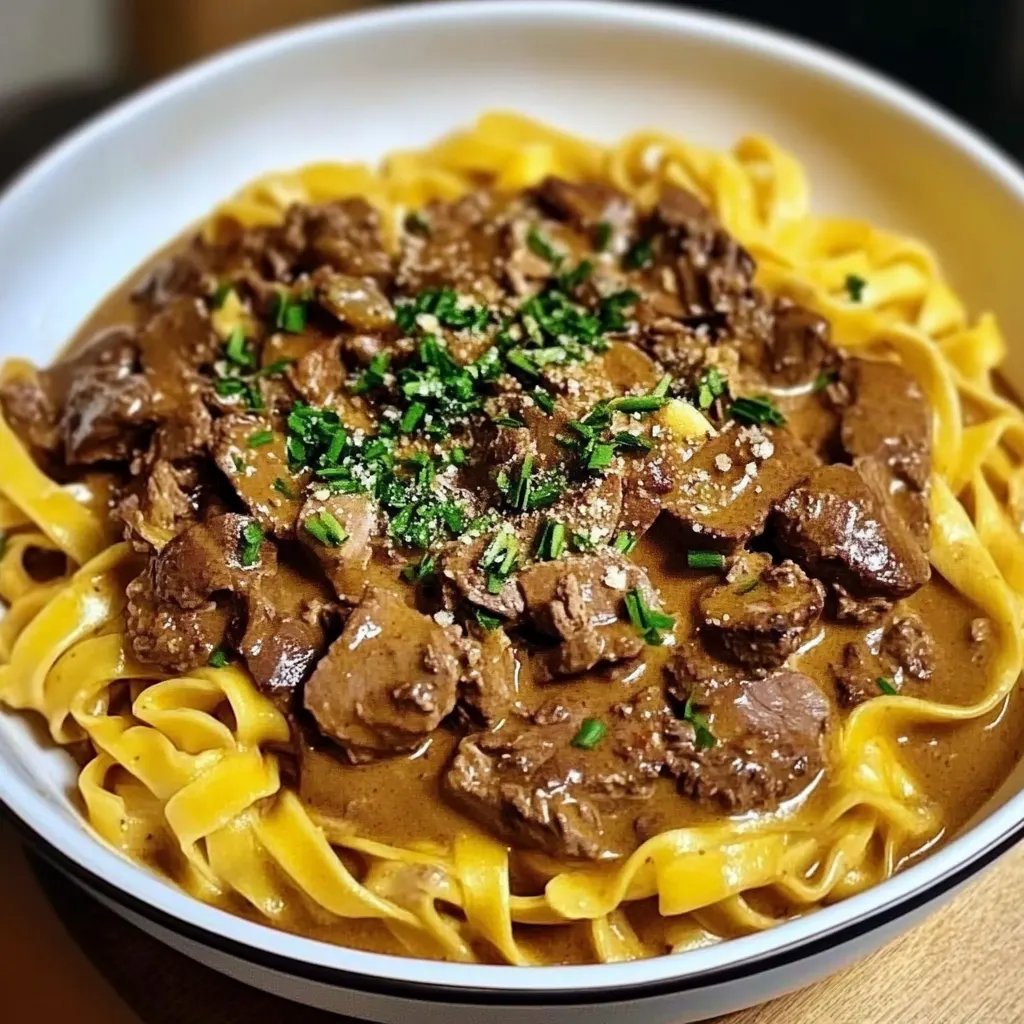 Einfaches Rindergeschnetzeltes Stroganoff: Ein Unglaubliches Ultimatives Rezept für 4 Personen