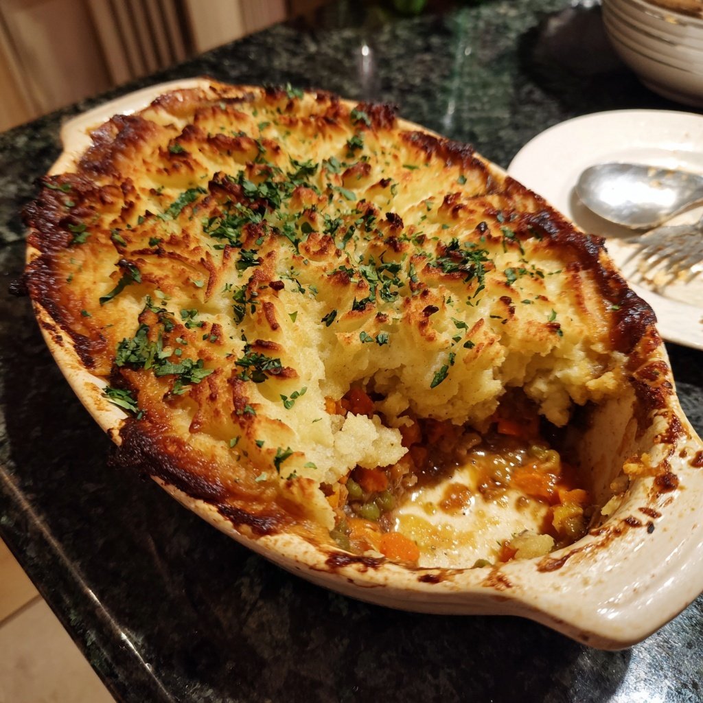 Herzhafter Shepherd's Pie mit Linsen