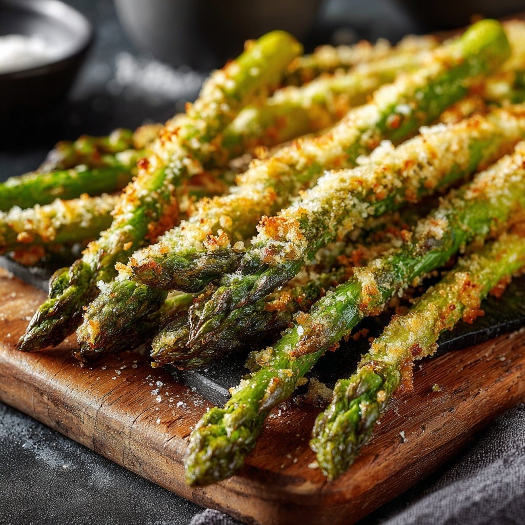 Geroestete Parmesan Spargelstaebchen