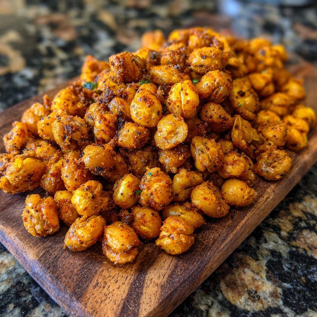 Knusprig geröstete Kichererbsen würzig