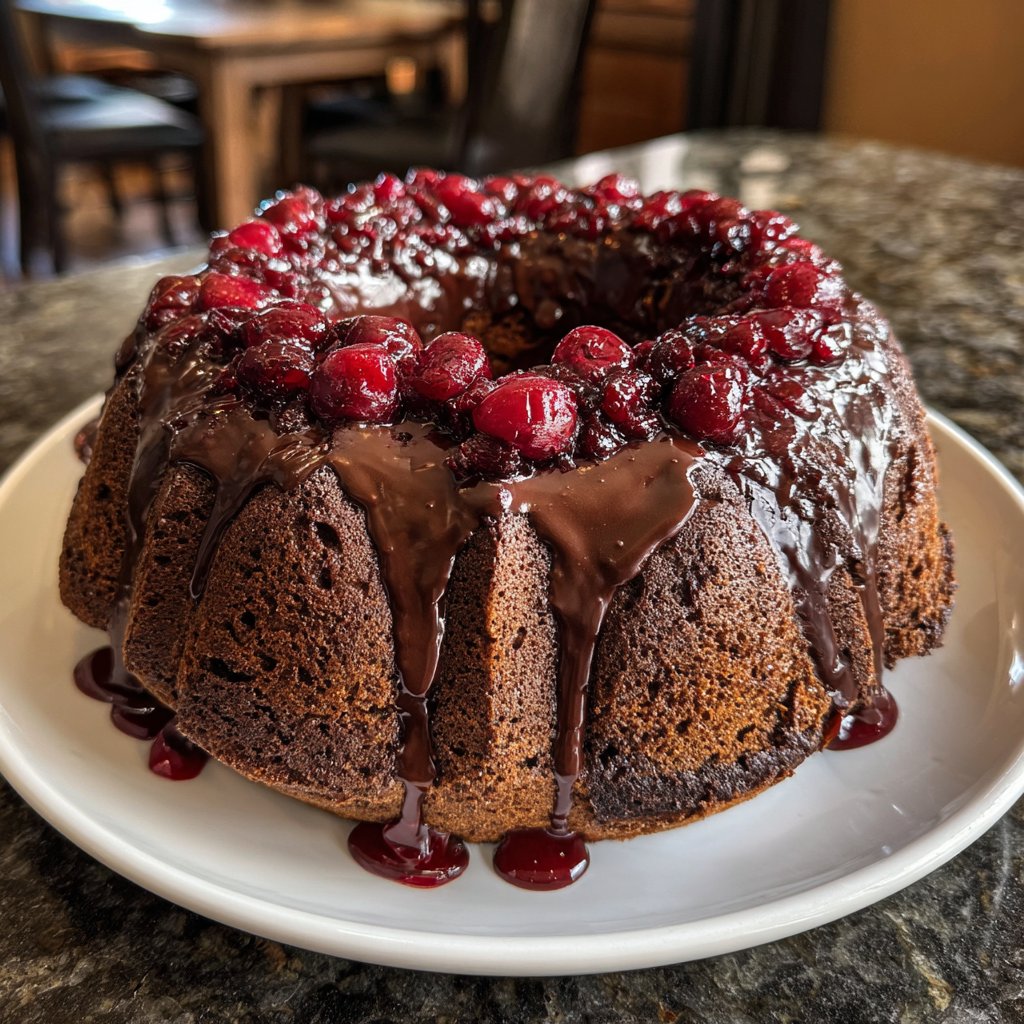 Dunkler Schokoladen Kuchen Balsamico Kirschen