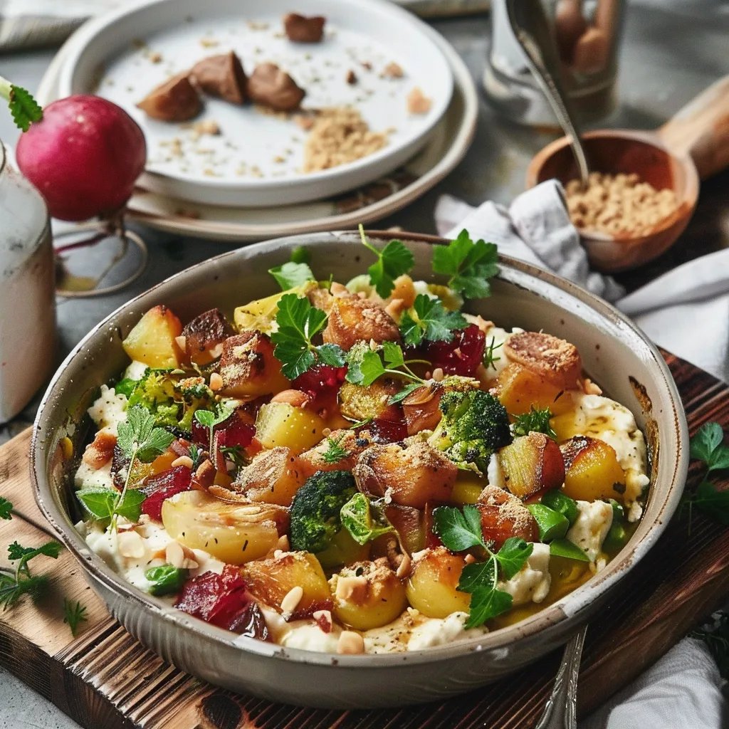 Kasseler-Rosenkohl-Auflauf