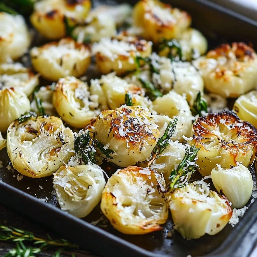 Gerösteter Rosenkohl mit Knoblauch und Parmesan