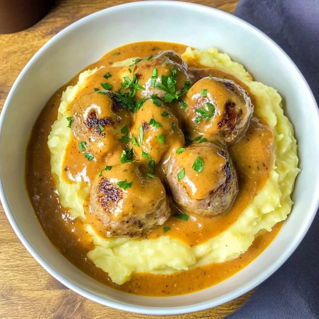 Fleischbällchen in cremiger Sauce mit Kartoffelpüree: Ein Unglaubliches Ultimatives Rezept