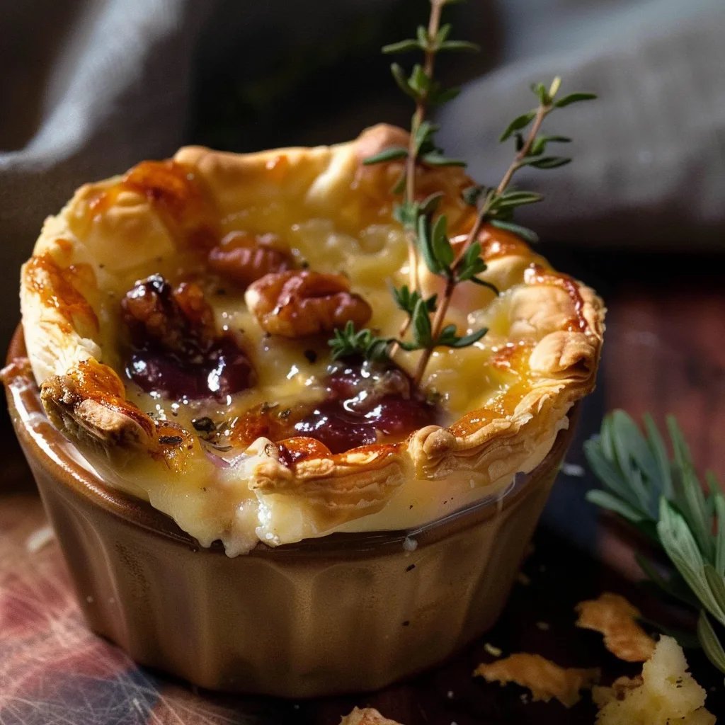 Camembert aus dem Ofen in Blätterteig
