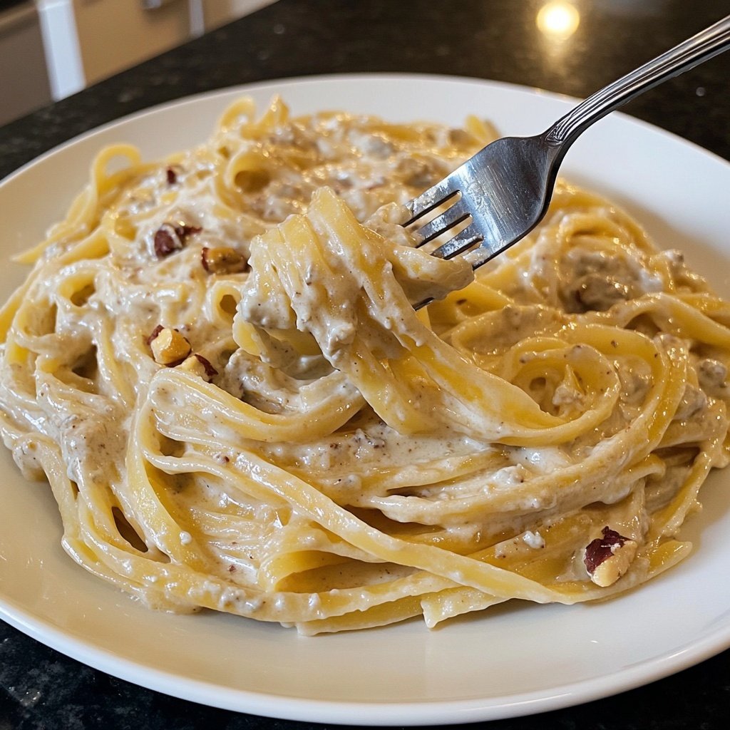 Pasta in cremiger Gorgonzola-Walnuss-Sauce