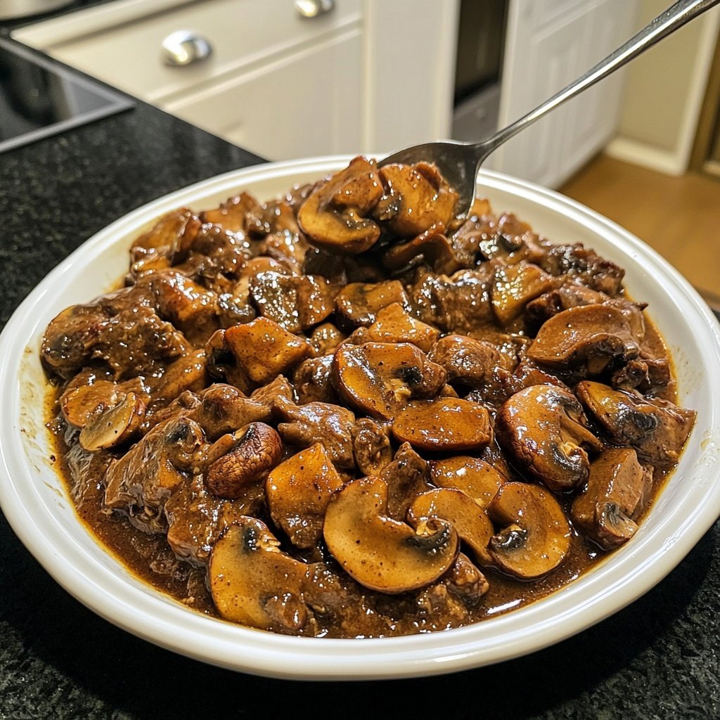 Wildschmortopf mit Pilzen