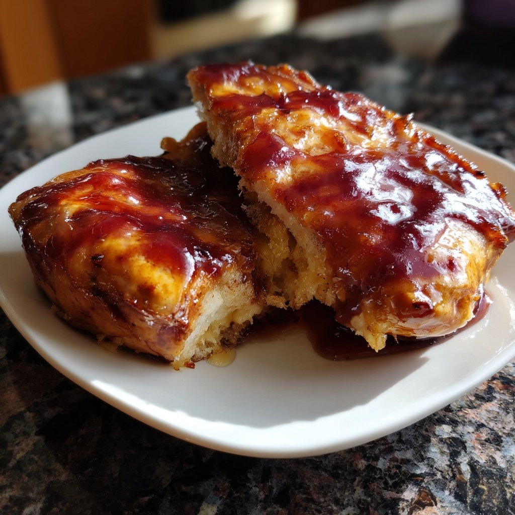 Schinken mit Kirsch Bourbon Glasur