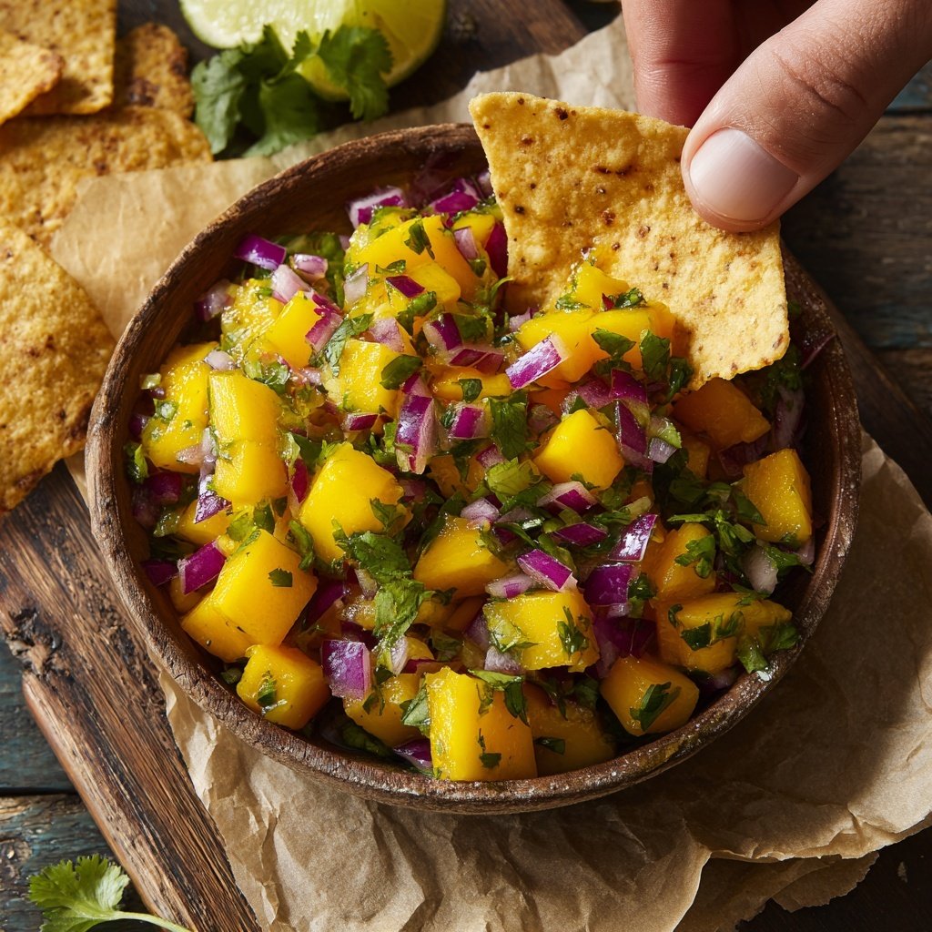 Einfache Mango Salsa