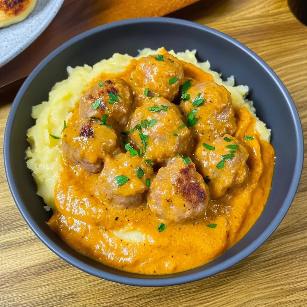 Hackbällchen in cremiger Sauce mit Kartoffelpüree: Ein Unglaubliches Ultimatives Rezept