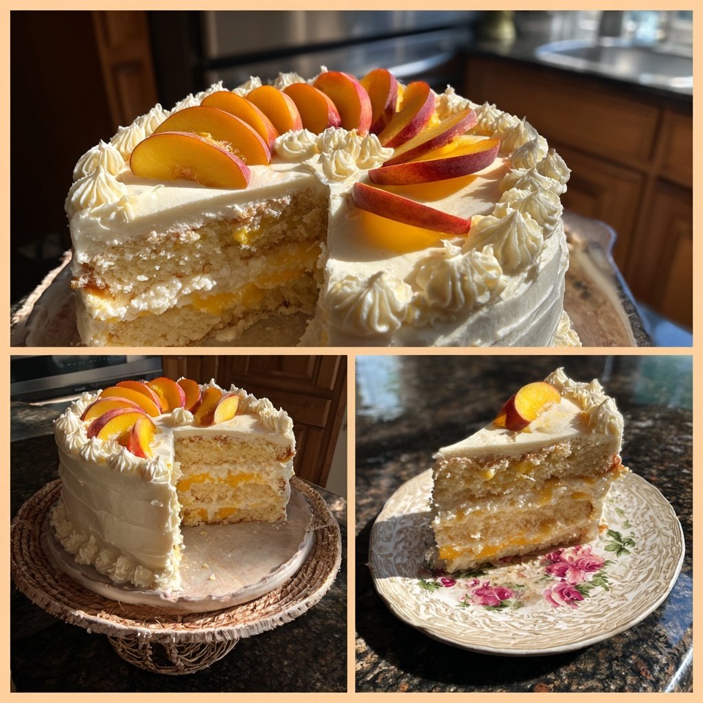 Pfirsich Vanille Kuchen Traum