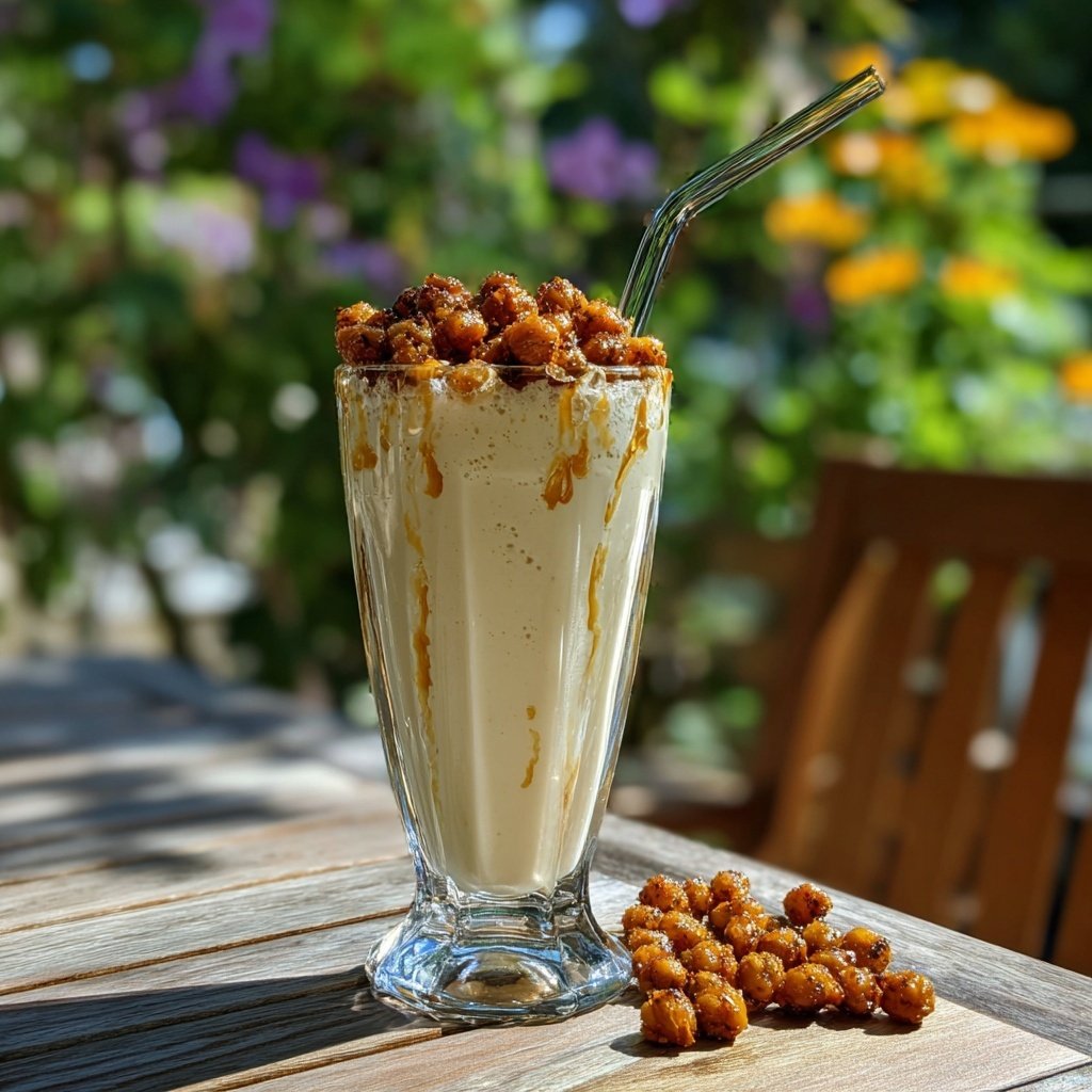 Crispy Chickpea Vanilla Frappe